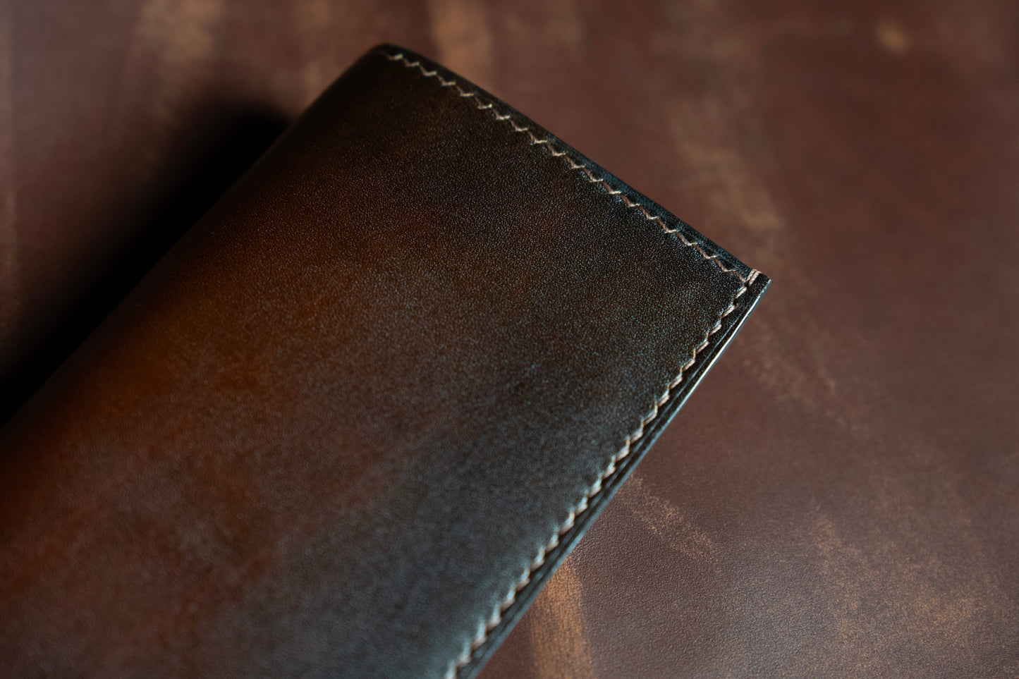Handmade Veg-Tanned Leather Long Wallet