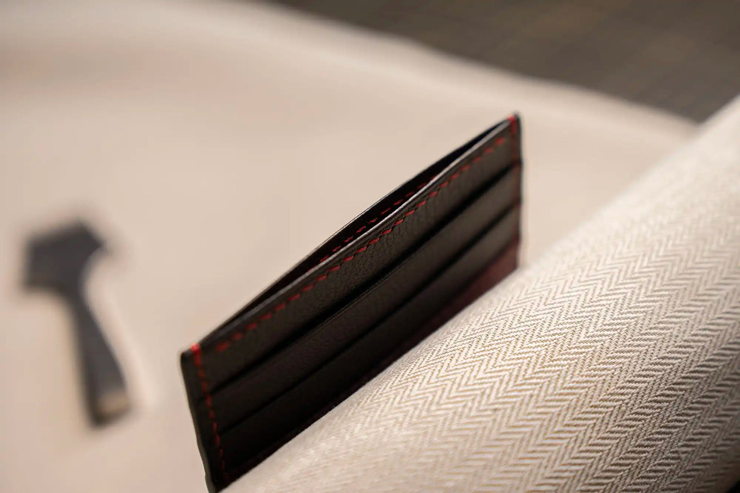 Shark leather card holder