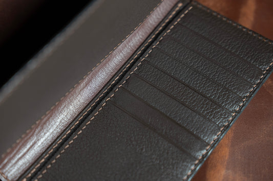 Handmade Veg-Tanned Leather Long Wallet