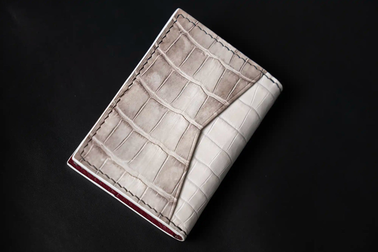 Handmade crocodile leather Pocket Organizer