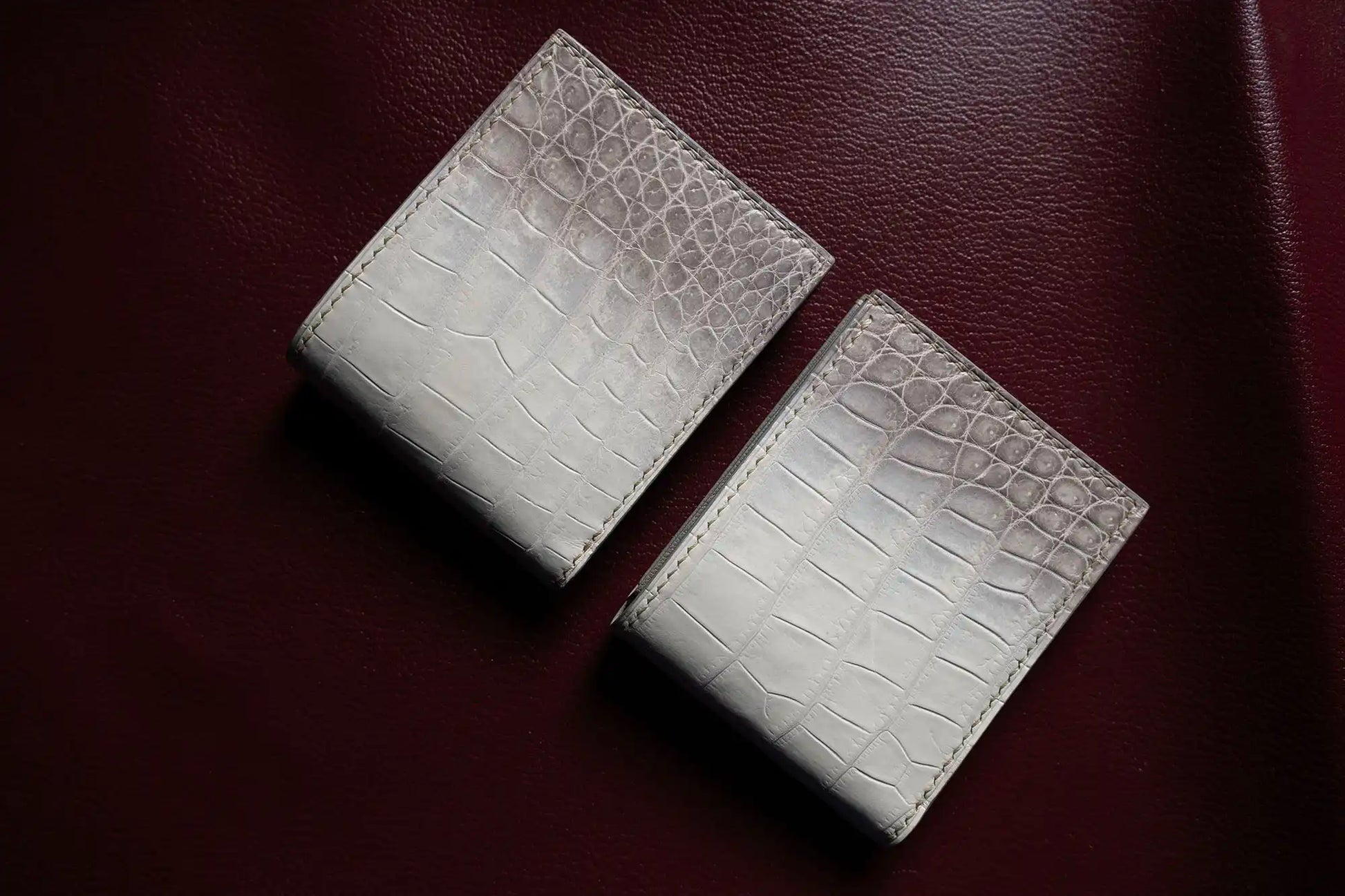 Men’s Handmade Mini Crocodile Leather Bifold Wallet