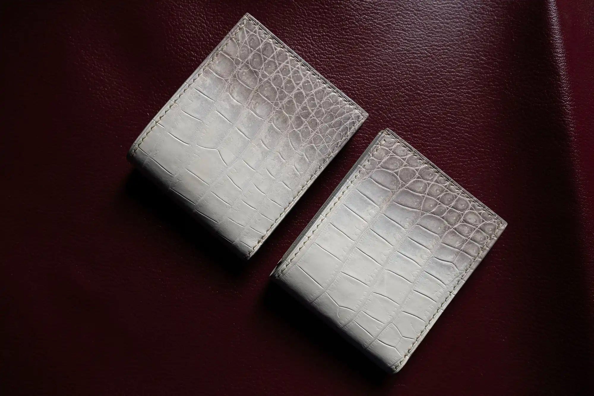 Men’s Handmade Mini Crocodile Leather Bifold Wallet