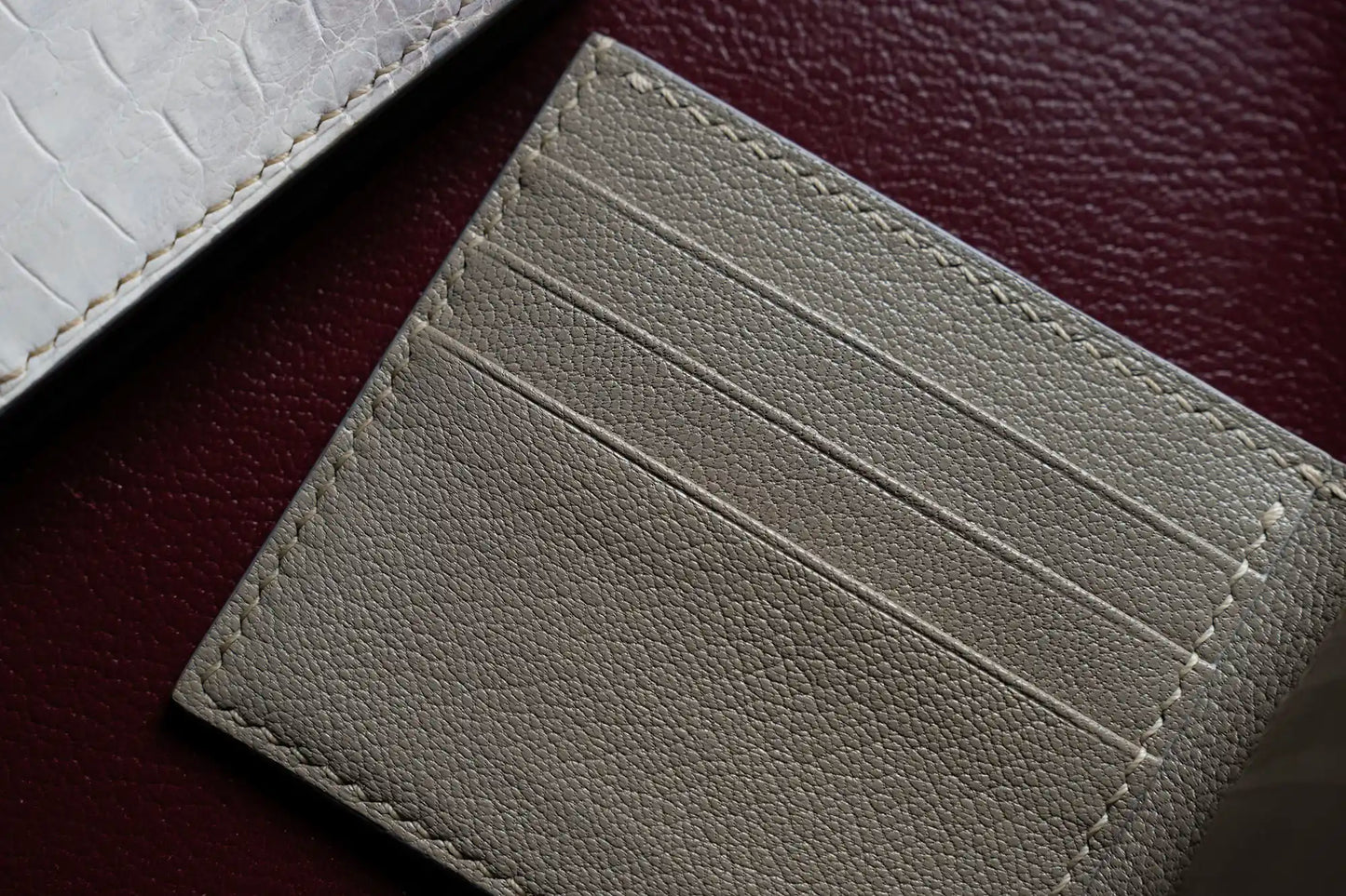 Men’s Handmade Mini Crocodile Leather Bifold Wallet
