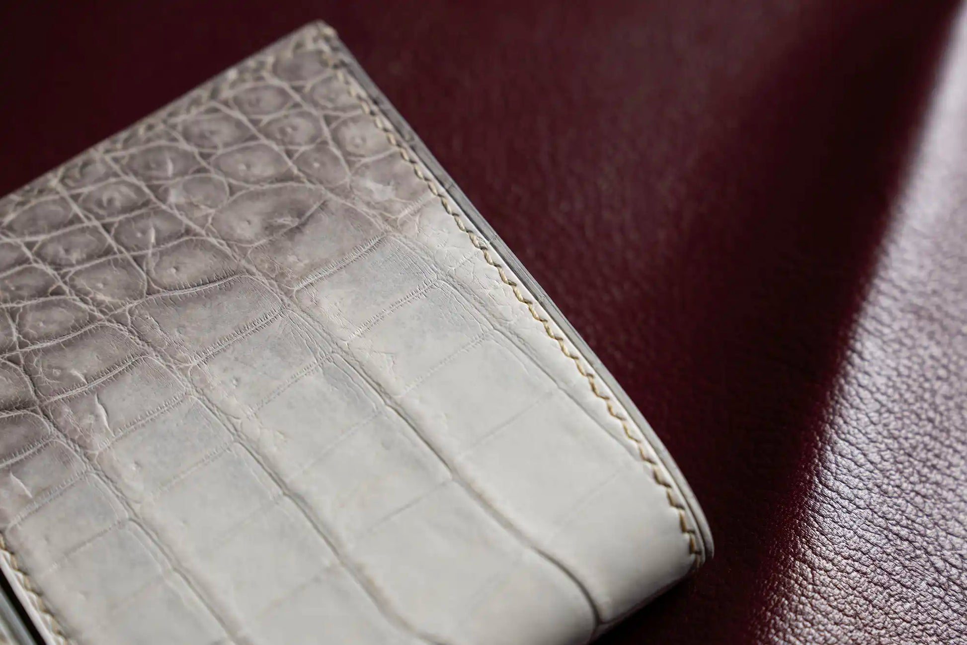 Men’s Handmade Mini Crocodile Leather Bifold Wallet