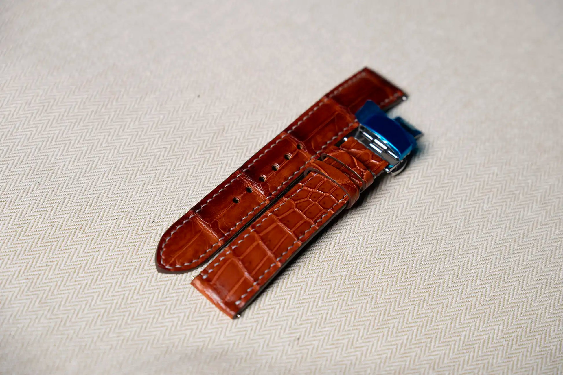 Crocodile Leather watch strap