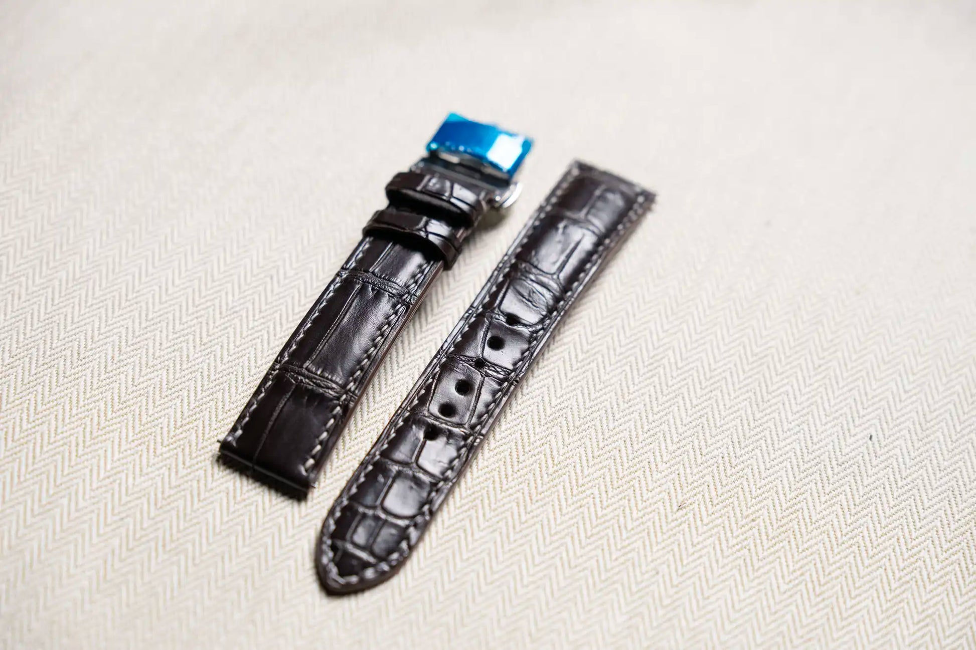 Crocodile Leather watch strap