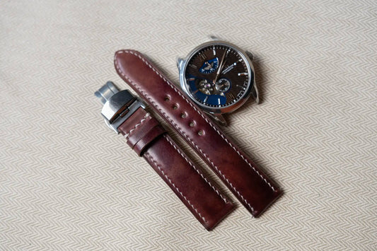 Shell cordovan Leather watch strap