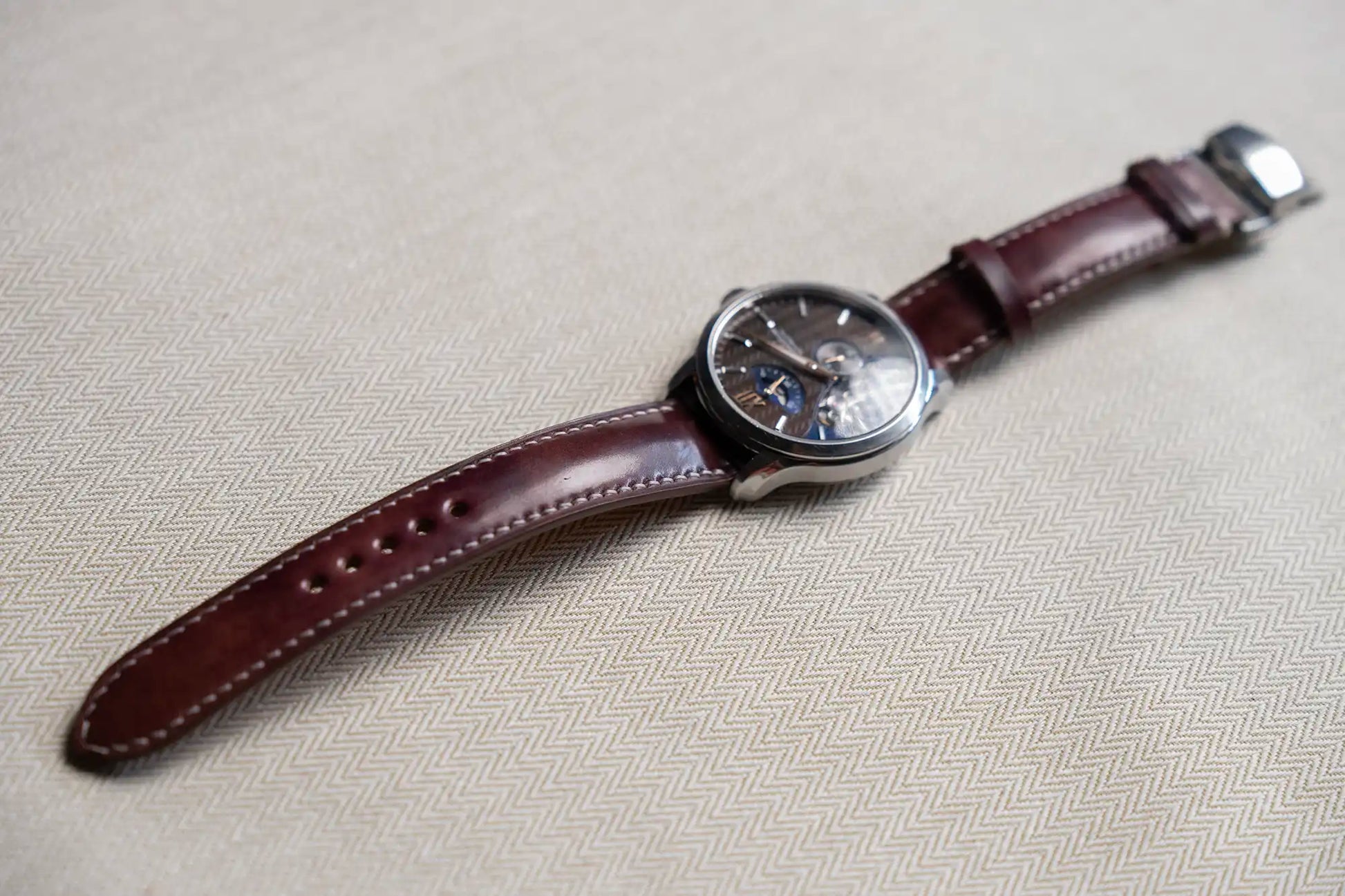 Shell cordovan Leather watch strap