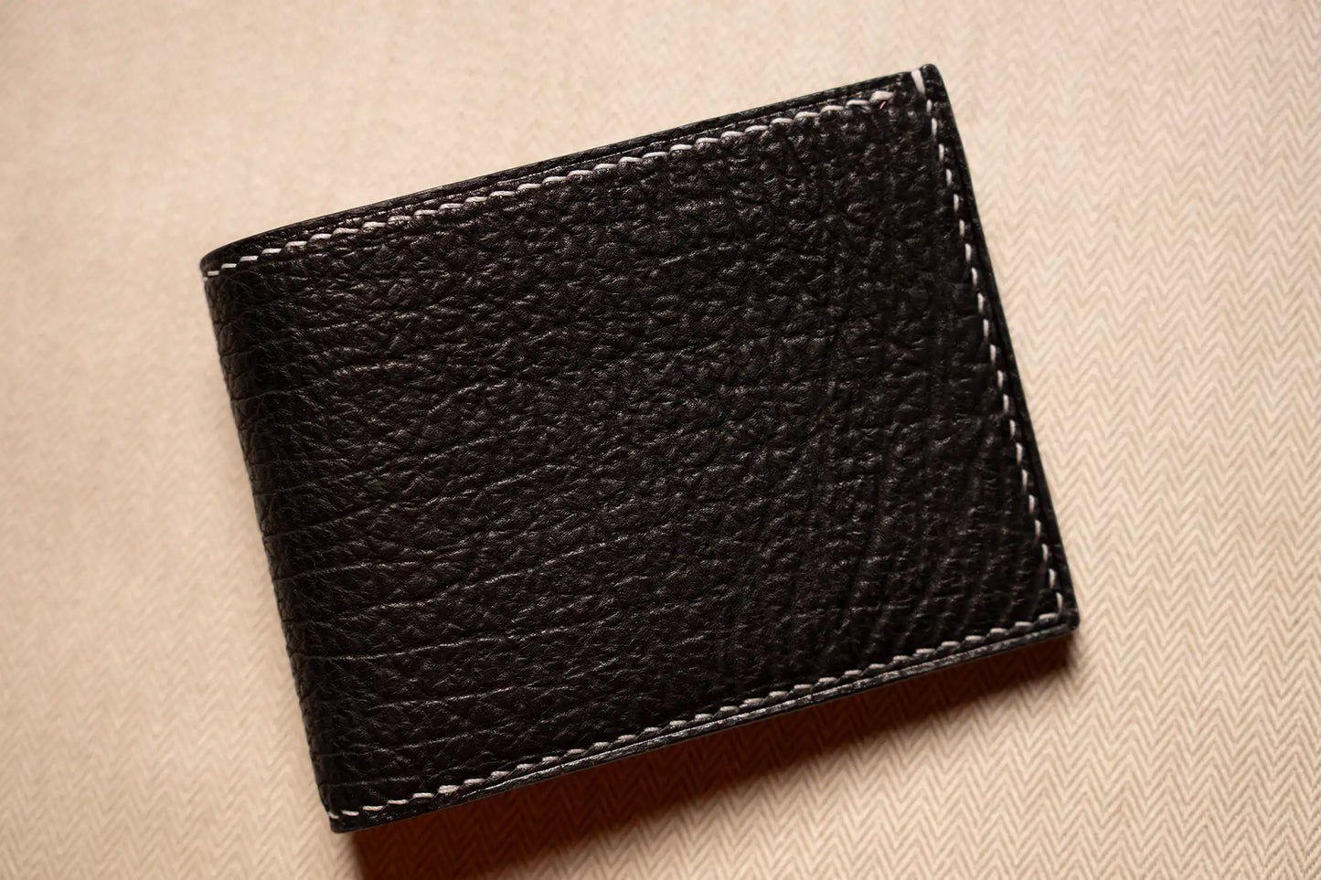 Handmade shark Leather Bifold Wallet