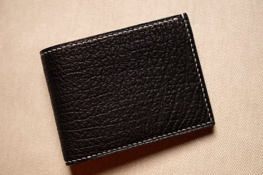 Handmade shark Leather Bifold Wallet