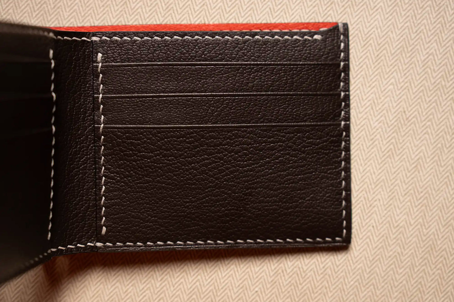 Handmade shark Leather Bifold Wallet