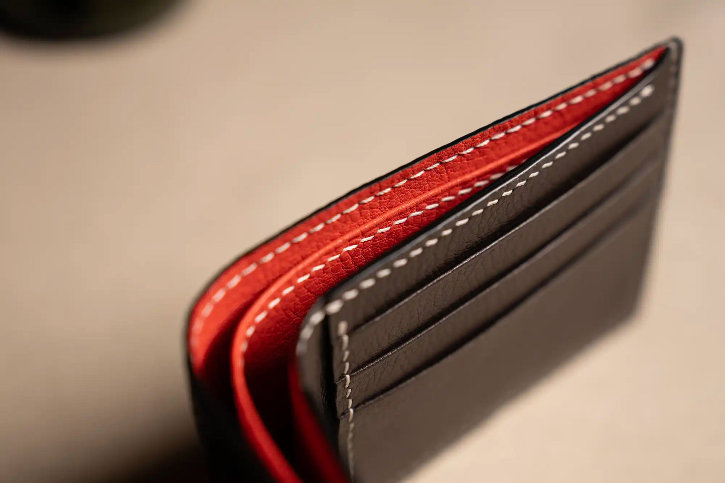 Handmade shark Leather Bifold Wallet