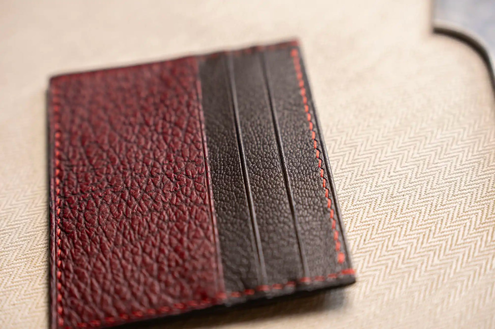 Shark leather card holder
