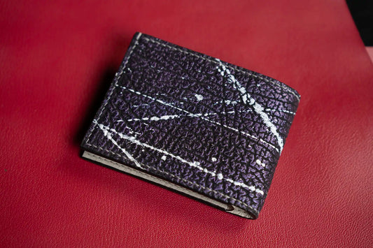 Handmade shark leather bifold wallet
