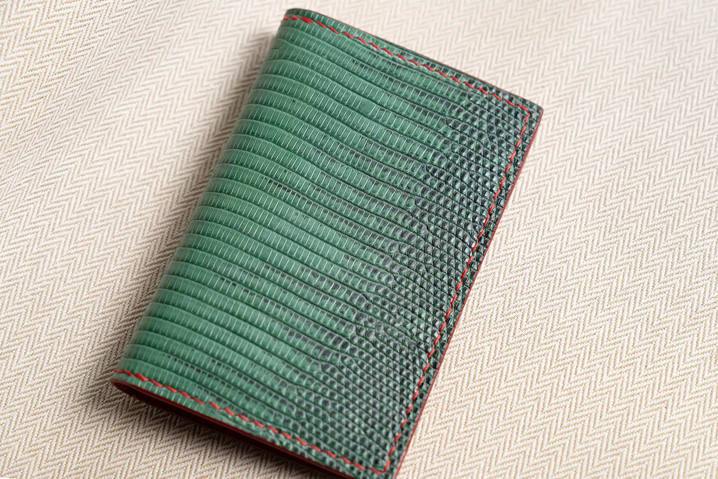 lizard leather card wallet
