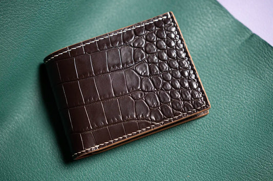 variant-croc | Men’s Handmade Crocodile Leather Bifold Wallet