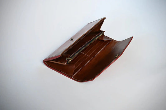 Handmade Women’s Veg-Tanned Leather Long Wallet