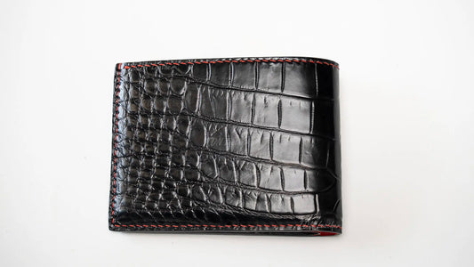 Crocodile wallet men's black 