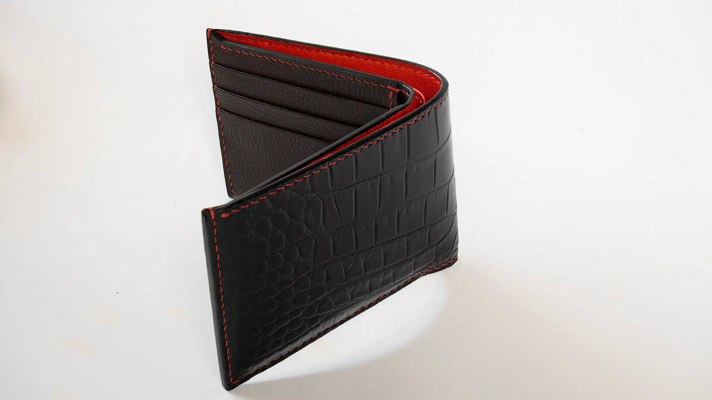 Crocodile wallet men's